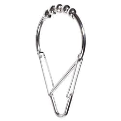 Kent & West - Shower Curtain Hooks | Easy to Install | Patented Design | Chrome Finish | Metal Rollers | Glides with Ease | Spring Loaded Gates | Set of 12