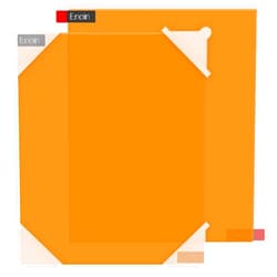 Enoin 2 Pack 12x16 Inches Orange Translucent Acrylic/Plexiglass Sheet 0.118'' 1/8 Thick, Plastic Sheet Colored Board Panel for Glass, DIY, Painting, Art Craft