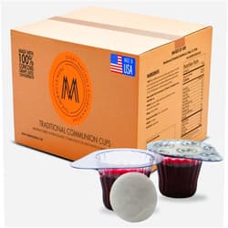 The Miracle Meal Pre-filled Communion Cups and Wafer Set - 100% Trusted Concord Grape Juice & Wafer-Made in the USA - Holy Communion Bread and Juice - Ready to Serve (Box of 1000)