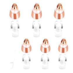 Dealswin Eyebrow Hair Remover Replacement Heads: Compatible with Finishing Touch Flawless Women Eyebrow Hair Remover Trimmer Blades Painless, with Cleaning Brush, As Seen On TV 18K Gold-Plated Gold 6 Count