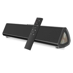 BenqBot Portable Sound Bar for TV/PC, 105dB Bluetooth 5.0 Wireless & Wired Soundbar with 2200 mAh Battery, 3D Surround Sound Home Theater Built-in Subwoofer with Remote Control for Projectors/Phones/Tablets
