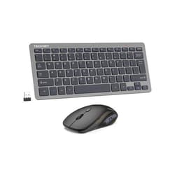 TECKNET Wireless Keyboard and Mouse Combo, Mini Cordless Computer Keyboard and Mouse Set 2.4GHz, Silent Adjustable 1600 DPI, Quiet Click, Lag-Free for Computer, Laptop, PC, Windows, Mac, Chrome OS(GS)