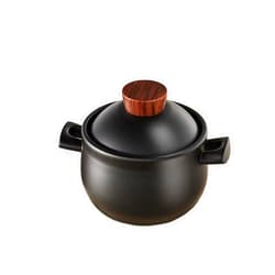 DNIENKGE Casserole 3.2Quart black ceramic pot With Lid Heat-Resistant for Cooking Soup Pot Cookware Stovetop Easy To Clean/Clay Pot/Earthen Pot/Ceramic Cookware (3400ml)