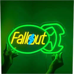 NINTHVEEN Fallout Neon Sign Fallout Merchandise For Game Room Home Bar Bedroom Pub Man Cave Wall Decor Gaming Led Arcade Signs Light Up USB Powerd Fun Gift for Gamer him Kid Birthday Christmas