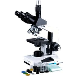 AmScope 40X-2000X LED Trinocular Biological Compound Microscope, White, T490B-LED