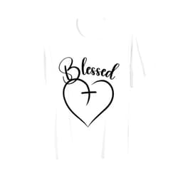 Maria's Jesus Has My Back Faith Tees Blessed Heart Cross Jesus Has My Back Faith Christian T-Shirt