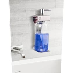 WSLWJH Shampoo Dispenser Liquid Dispenser Single and Double Triple Soap Dispenser Wall-Mounted Stainless Steel Manual Press Plastic Shampoo Shower Bottle