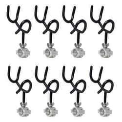 NovelBee 8pcs of 25 Degree Sure Grip Steel Fishing Rod Holder for Rails 1-1/6