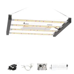 CANAGROW CG1200 LED Grow Light for Indoor Plants 2x2ft Coverage with High Yield Diodes, Sunlike Full Spectrum Dimmable Growing Lamps for Hydroponic Indoor Seeding Veg Bloom Greenhouse(Black)