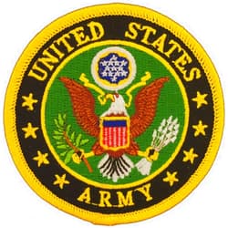 Artisan Owl United States Army Embroidered Patch, with Iron-On Adhesive