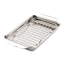 Hestan OvenBond Provisions - Tri-Ply Stainless Steel 2-Piece Mini-Eighth Sheet Pan & Rack Set (6 x 9