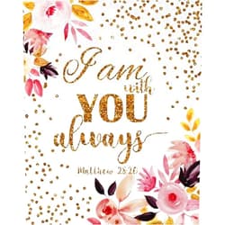 Prayer Journal for Woman I am with you always: A Journal To Record Prayer journal for girls and ladies Praise And Give Thanks to God (Prayer Journal Christian Bible Study Journal Notebook Diary Series)
