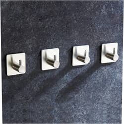 LareinaXXX 4-Pack Towel/Robe Hook Self Adhesive for Kitchen Bathroom SUS304 Stainless Steel Brushed