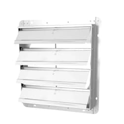 iPower 18-Inch Square Aluminum Automatic Gravity Shutter Louver Vent, Silver