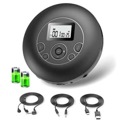 Desobry Portable CD Player with Rechargeable Battery Personal CD Players with Headphones LCD Display Anti-Skip Protection Playback Memory CD Player for Car Walkman CD Player Music Media