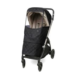 Manito Melange Padded Universal Stroller Weather Shield, Insulated, Water-Repellent, Thermal Protection for Rain, Snow, Wind & Cold, Fall & Winter, Forward and Rear Facing Compatible (Black)