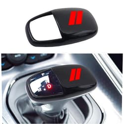 SENSHINE Gear Shift Knob Head Cover for Dodge Charger Challenger Accessories 2015-2023 2024 Durango 2016-2024 ABS Interior Shell Insert Decoration Protector Gear Shifter Cover (Red Trim)