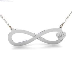 ASHYL Two Initials Necklace, Heart Initial Necklace,Infinity Necklace