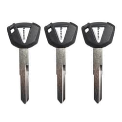 Gradora 3PCS Duplicate Key Blank Key Uncut Replacement for Kawa-saki Ninja 650 Ninja1000 Versys650 1000 Vulcan s 650 Nomad KLR 650 KLX ZX-6R ZX-10R ZX-14R Z400 Z900 Z1000 Black