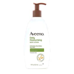 Aveeno Daily Moisturizer, Body Lotion, For Dry Skin, Prebiotic Oat Fragrance Free, 18 fl. oz, Pack of 1