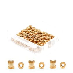 cSeao 120pcs M2x4x3.5mm(I.D x H x O.D) Female Press in Thread Brass Heat Set Inserts Embedment Nuts for 3D Printer Laptop Plastic