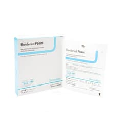 DermaRite Industries Waterproof Bordered Foam Advanced Wound Care Dressing, 4 x 4