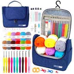 Yarniss Crochet Kits for Beginners, All in One Crochet Kits with 840 Yards Crochet Yarn, 10 Size Ergonomic Crochet Hooks 2.0mm~6.5mm