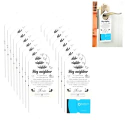 Geyoga 50 Pack Real Estate Agent Door Hangers with Business Card Design Real Estate Agent Supplies Business Card Door Hanger Open House Signs for Home Dorm Office Supplies, 3 x 8 Inch(Stylish)