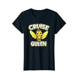 BDAZ Cruise Womens Cruise Queen Cruise Ship Cute Bee Design Beach Vacation T-Shirt