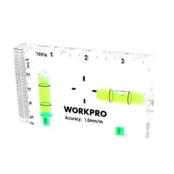 WORKPRO Small Level, 3-3/4 Inch Mini Level Tool, Magnetic Level with 2 Different Bubbles 90°/180°, Shatterproof Cross Check Bubble Level, Pocket Level for Picture Hanging Tool
