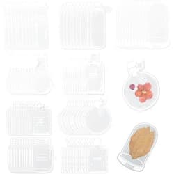 CANIPHA 90Pcs Transparent Dried Flower Bookmarks Craft Pressed Flower Bookmarks Maker,Clear Dry Floral Bookmark,Handmade Natural DIY Transparent Beautiful Flower Page Clips Bookmarks Home School Book Supplies