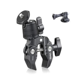 Jusmo ULANZI R099 Super Clamp Camera Mount with 360° Ballhead for Bike/Bicycle/Motorcycle Handlebar Pole Tripod Tube Crossbar Gimbal Rods Mount for Insta360/GoPro/AKASO/DJI/Phone/DSLR/Light/Monitor