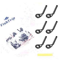 FishTrip Micro Rod Tips Repair Kit - 30pcs Baitcasting Rods Fishing Rod Tip Guides Replacement Kit Ceramic Micro Eyes Rings Saltwater Freshwater