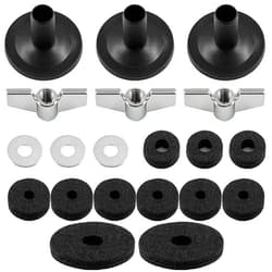Jiozermi 21Pcs Cymbal Replacement Accessories - Cymbal Parts Include Felt Sleeves, Washers, Wing Nuts, Felts, Hi-Hat Clutch Felt, Hi Hat Cup