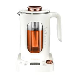 Intasting Electric Tea Kettle, INTASTING Glass Electric Kettle with tea Infuser and Precise knob temperature control, 1200W Fast Heating, BPA-Free, Easy to Clean, for Tea and coffee (White)