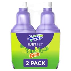 Swiffer WetJet Multi-Purpose and Hardwood Liquid Floor Cleaner Solution Refill, with Gain Scent, 42.2 fl oz each, (Pack of 2)