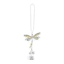 Ganz Dragonfly Car Charm, Zinc and Iron, 2 Inches Width, 2 Inches Height, Silver and Gold