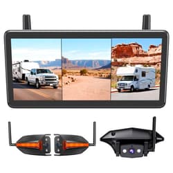 AUTO-VOX RV Backup Camera Wireless System: Rear & Side Cameras with 7.2” HD 3 Split-Screen Recording Monitor, IP69 Waterproof, Strong & Stable Signal for Camper, Fifth Wheel, Travel Trailer