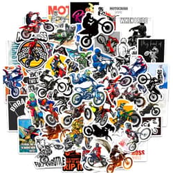 TNCDJKPA 50Pcs Motocross Stickers for Water Bottles Vinyl Dirt Motobike Stickers for Teens Waterproof Motorcycle Stickers Decals for Laptop Scrapbooking Journaling Dirt Bike Stickers