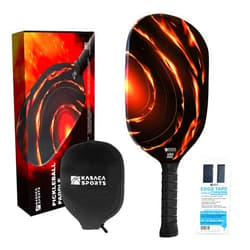 KASACA Rapid Fire Edgeless Pickleball Paddle & Edge Guard Tape Set – T700 Carbon Fiber Paddle with Longer Handle & Large Sweet Spot – Includes Protective Edge Tape for All Paddle Types