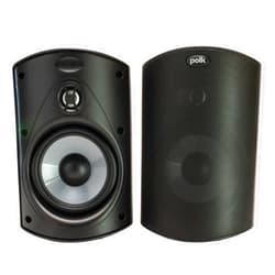 Polk Audio Atrium 4 Outdoor Speakers with Powerful Bass (Pair, Black), All-Weather Durability, Broad Sound Coverage, Speed-Lock Mounting System