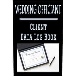 Sosha Publishing Wedding Officiant Client Data Log Book: 6” x 9” Professional Marriage Ceremony Officiant Tracking Address & Appointment Book with A to Z Alphabetic ... Personal Customer Information (157 Pages)