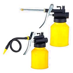 Junchi Hand Pump Oiler Can Professional Level 8 oz. Capacity Pump Oiler with Metal & Long Flex Spout
