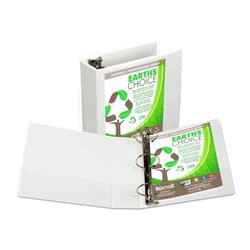 Samsill 18997 Earth's Choice Biobased + Biodegradable Round Ring View Binder 4-Inch Cap White