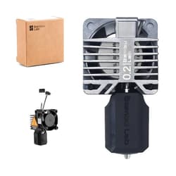 FrogWow Original Bamboo Lab Complete Hotend Assembly with Stainless Steel 0.2mm Nozzle, Ceramic Heater, Thermistor, Cooling Fan, and Silicone Sock for P1S/P1P 3D Printer Extruder Heating Block Replacement