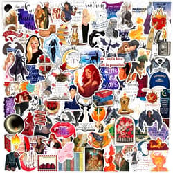 Joyppy 160 PCS SJM Book Stickers, Fantasy Bookish Acotar Stickers for Kindle, iPad, Laptops, Water Bottles, Acotar Crescent City Throne of Glass Merch Matte Waterproof Sticker Pack Gifts
