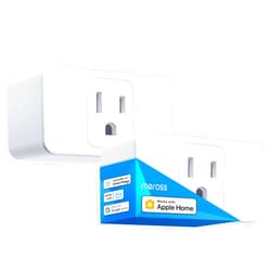 meross Smart Plug Mini Support Apple HomeKit, Siri, Alexa, App Control, Timer, 15A & Reliable Wi-Fi, No Hub Needed, 2.4G WiFi Only, 2 Pack