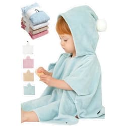 Konny Baby Bath Towels, Blankets : Cotton Hooded Poncho, Oeko-TEX, Ultra Soft & Quick-Dry, Boys & Girls(Mint, Large)…
