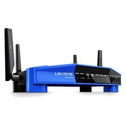 Linksys WRT3200ACM: AC3200 Dual-Band Gigabit Wi-Fi Router, Beamforming Tri-Stream Wireless Signal, Ethernet Ports, MU-MIMO (Black, Blue)