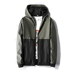CASELAND Windbreaker Men 90s Vintage Retro Zip up Hoodie Jackets Lightweight Wind Breakers